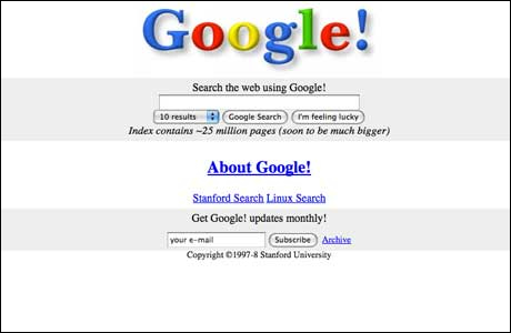 Google - pokrenut 1996 