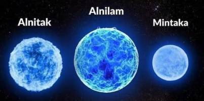 Orionov pojas - Alnitak, Alnilam, Mintaka